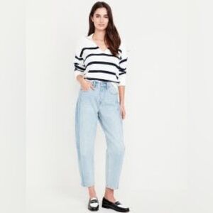 Old Navy High-Rise Barrel Leg Jeans